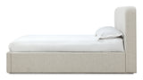 Off-White Upholstered Full Platform Bed in Ricotta Boucle by Modus Furniture at Eve Furniture