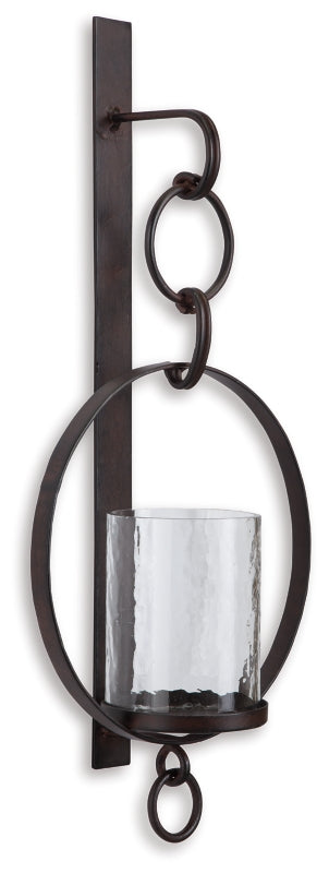 Ogaleesha Brown Wall Sconce by Ashley at Eve Furniture