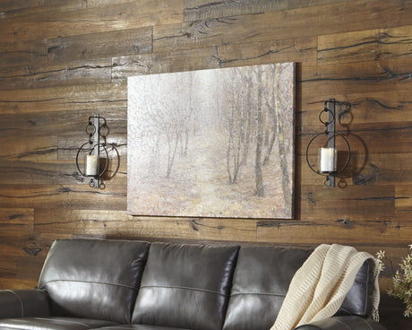 Ogaleesha Brown Wall Sconce by Ashley at Eve Furniture