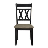 Ogden Black Double X-Back Side Chair, Set of 2 by Homelegance at Eve Furniture