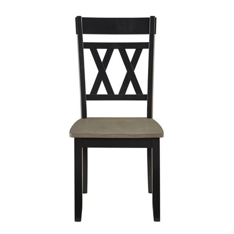 Ogden Black Double X-Back Side Chair, Set of 2 by Homelegance at Eve Furniture