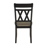 Ogden Black Double X-Back Side Chair, Set of 2 by Homelegance at Eve Furniture