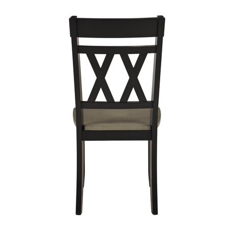 Ogden Black Double X-Back Side Chair, Set of 2 by Homelegance at Eve Furniture