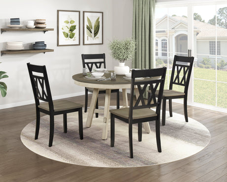 Ogden Black Double X-Back Side Chair, Set of 2 by Homelegance at Eve Furniture