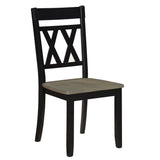 Ogden Black Double X-Back Side Chair, Set of 2 by Homelegance at Eve Furniture