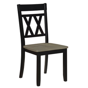 Ogden Black Double X-Back Side Chair, Set of 2 by Homelegance at Eve Furniture