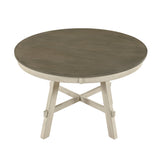 Ogden Graywash/Antique White 48" Round Dining Table by Homelegance at Eve Furniture