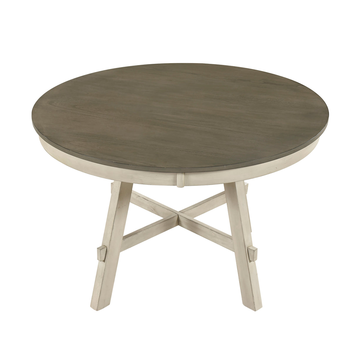 Ogden Graywash/Black Farmhouse Round Dining Room Set by Homelegance at Eve Furniture