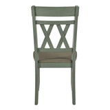 Ogden Teal Double X-Back Side Chair, Set of 2 by Homelegance at Eve Furniture