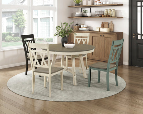 Ogden Teal Double X-Back Side Chair, Set of 2 by Homelegance at Eve Furniture
