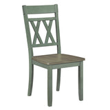Ogden Teal Double X-Back Side Chair, Set of 2 by Homelegance at Eve Furniture