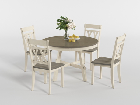 Ogden White Double X-Back Side Chair, Set of 2 by Homelegance at Eve Furniture