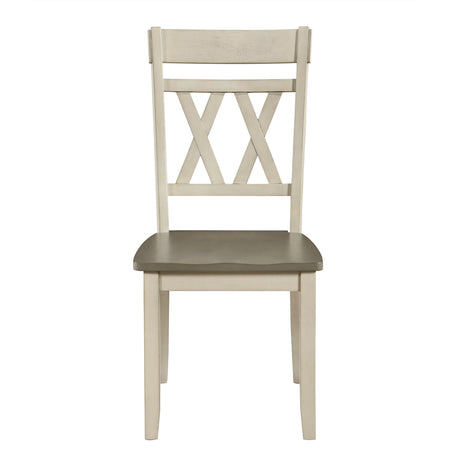 Ogden White Double X-Back Side Chair, Set of 2 by Homelegance at Eve Furniture