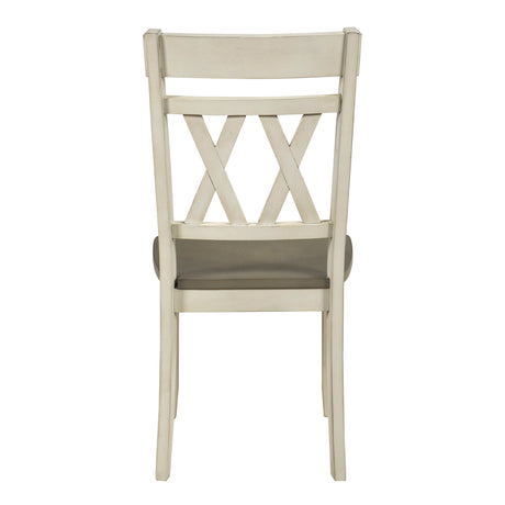 Ogden White Double X-Back Side Chair, Set of 2 by Homelegance at Eve Furniture
