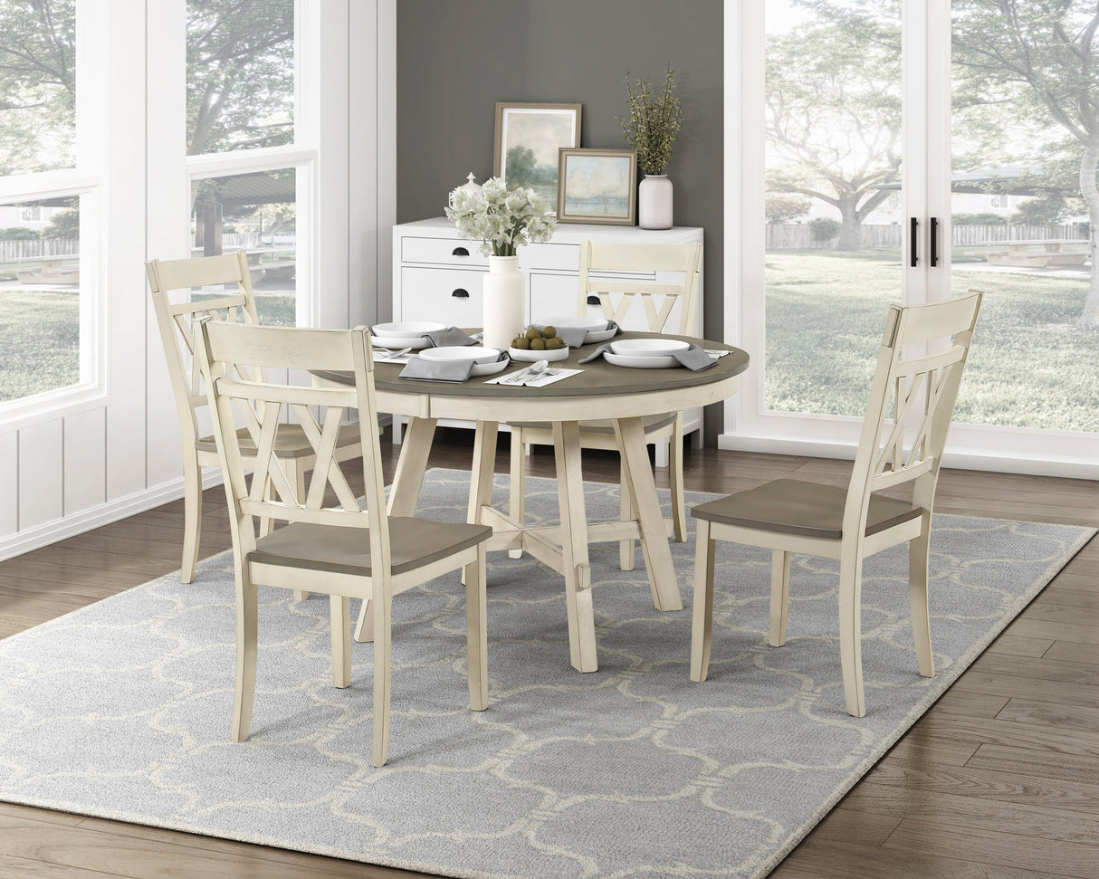 Ogden White Double X-Back Side Chair, Set of 2 by Homelegance at Eve Furniture