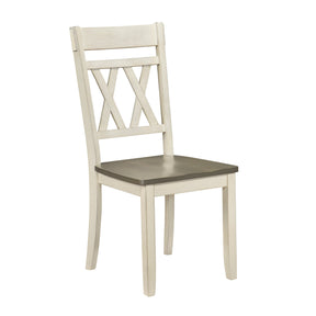 Ogden White Double X-Back Side Chair, Set of 2 by Homelegance at Eve Furniture
