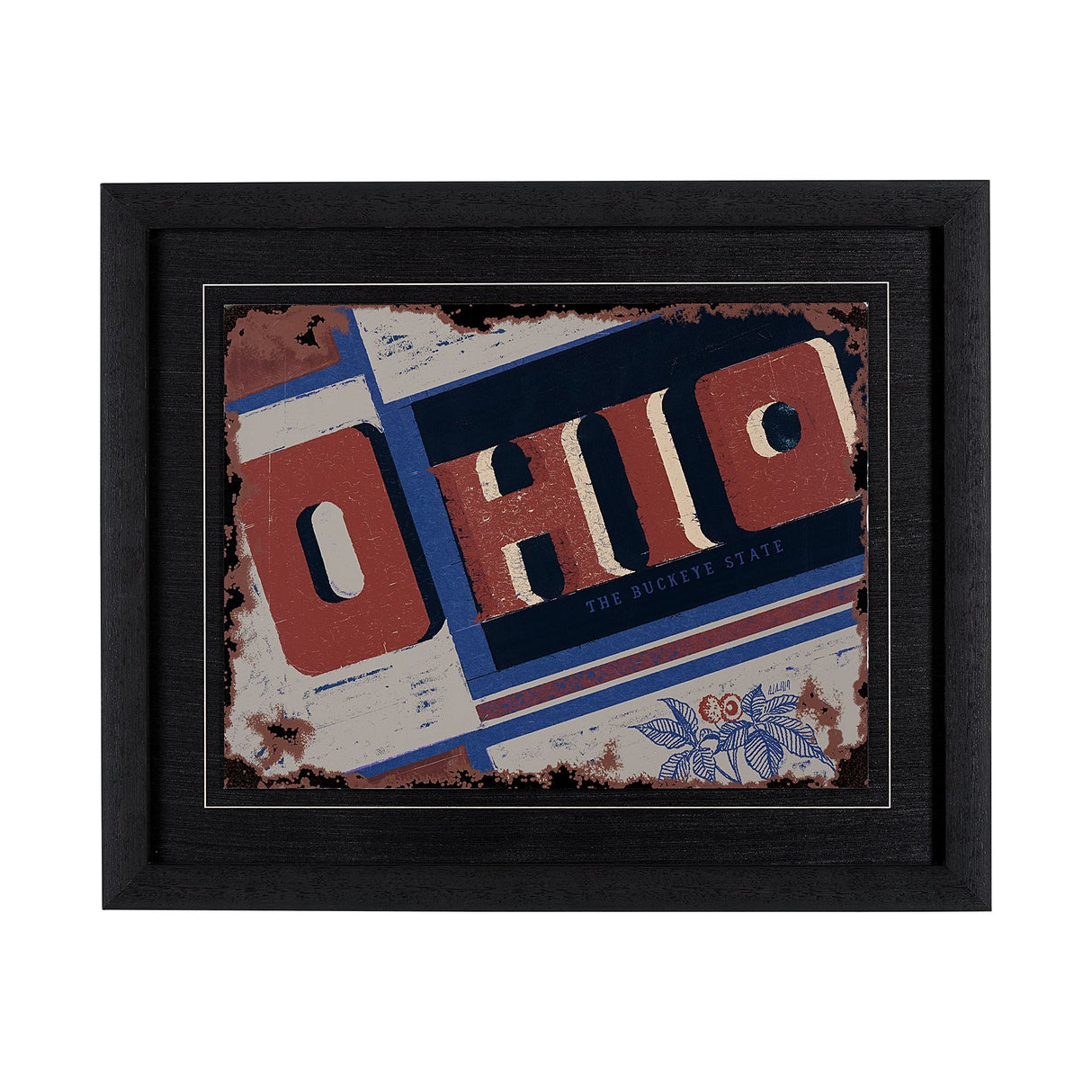 Ohio by Alarm a Hand Embellished Textured Framed Art Print by Mercana at Eve Furniture
