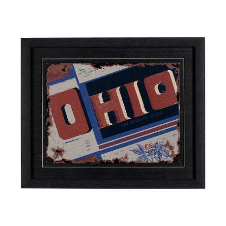 Ohio by Alarm a Hand Embellished Textured Framed Art Print by Mercana at Eve Furniture