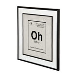 Ohio by Glartlab a Hand Embellished Textured Framed Art Print Matted under Glass by Mercana at Eve Furniture