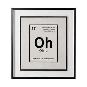 Ohio by Glartlab a Hand Embellished Textured Framed Art Print Matted under Glass by Mercana at Eve Furniture