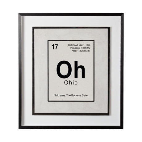 Ohio by Glartlab a Hand Embellished Textured Framed Art Print Matted under Glass by Mercana at Eve Furniture