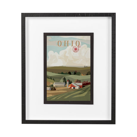 Ohio Go USA (M) by Mercana Studio a Framed Art Print Matted under Glass by Mercana at Eve Furniture