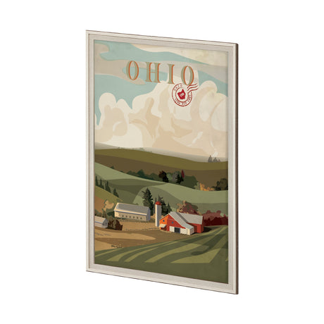 Ohio Go USA (XL) by Mercana Studio a Hand Embellished Decograph Framed Art Print under Glass by Mercana at Eve Furniture