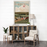 Ohio Go USA (XL) by Mercana Studio a Hand Embellished Decograph Framed Art Print under Glass by Mercana at Eve Furniture