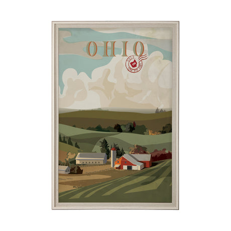 Ohio Go USA (XL) by Mercana Studio a Hand Embellished Decograph Framed Art Print under Glass by Mercana at Eve Furniture