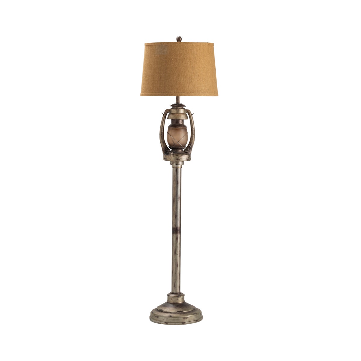Oil Lantern Grey/Bronze Floor Lamp by Crestview at Eve Furniture