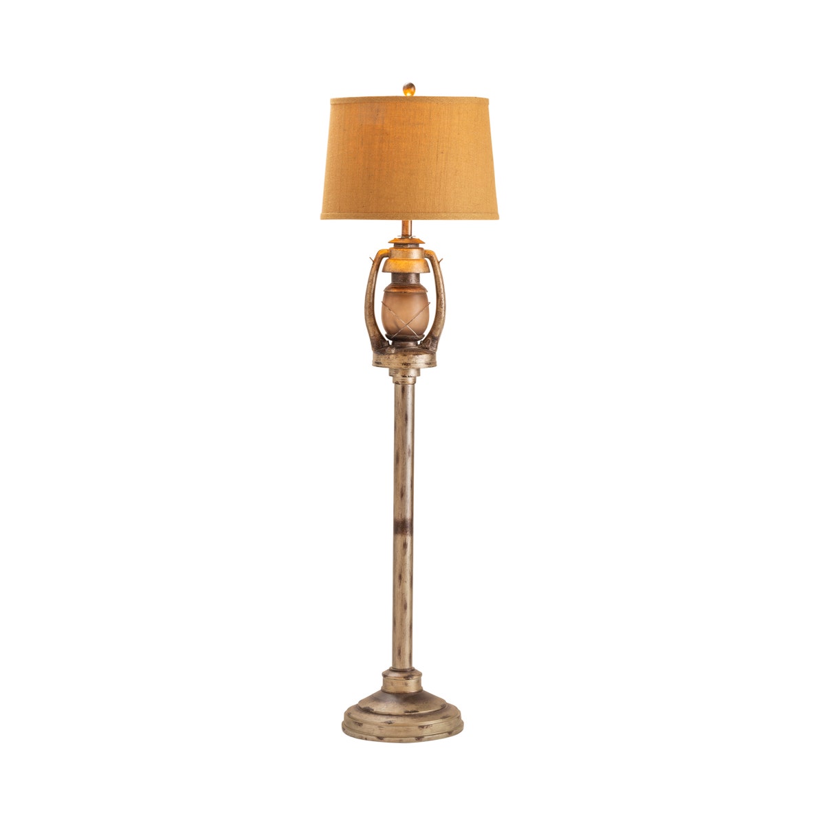 Oil Lantern Grey/Bronze Floor Lamp by Crestview at Eve Furniture