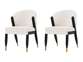 Ola Dining Chair in Cream (set of 2) by Manhattan Comfort at Eve Furniture