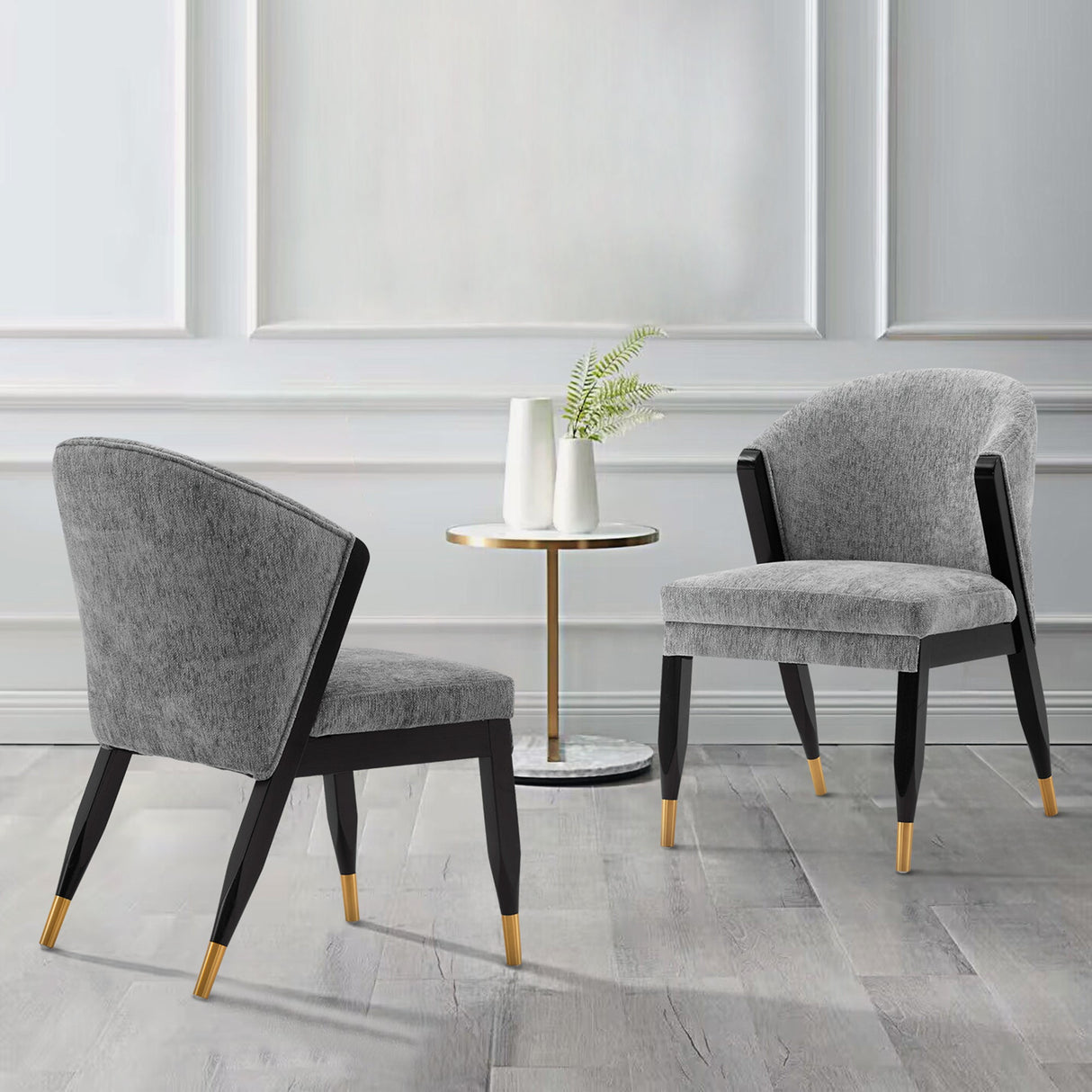 Ola Dining Chair in Grey (set of 2) by Manhattan Comfort at Eve Furniture