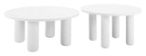 Ola White Outdoor Coffee Table Set (2-Piece) by Zuomod at Eve Furniture