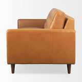Olaf Tan Leather Sofa by Mercana at Eve Furniture
