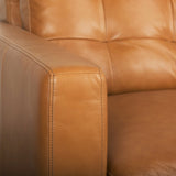 Olaf Tan Leather Sofa by Mercana at Eve Furniture