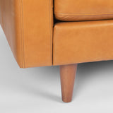 Olaf Tan Leather Sofa by Mercana at Eve Furniture
