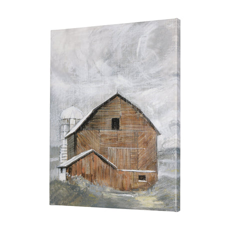Old Barn I by Mercana Studio a Hand Embellished Textured Canvas by Mercana at Eve Furniture