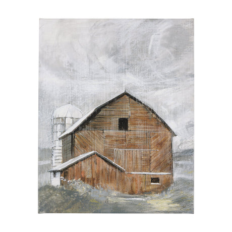 Old Barn I by Mercana Studio a Hand Embellished Textured Canvas by Mercana at Eve Furniture