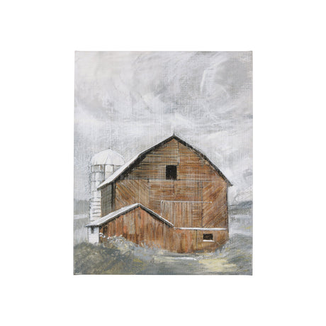 Old Barn I by Mercana Studio a Hand Embellished Textured Canvas by Mercana at Eve Furniture