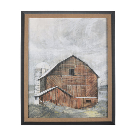 Old Barn I by Mercana Studio a Hand Embellished Textured Framed Art Print by Mercana at Eve Furniture