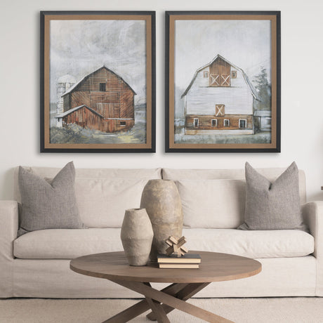 Old Barn II by Mercana Studio a Hand Embellished Textured Framed Art Print by Mercana at Eve Furniture