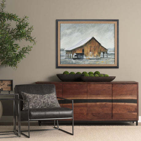 Old Barn III by Mercana Studio a Hand Embellished Textured Framed Art Print by Mercana at Eve Furniture