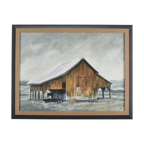 Old Barn III by Mercana Studio a Hand Embellished Textured Framed Art Print by Mercana at Eve Furniture