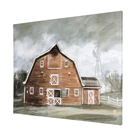 Old Barn IV by Mercana Studio a Hand Embellished Textured Canvas by Mercana at Eve Furniture