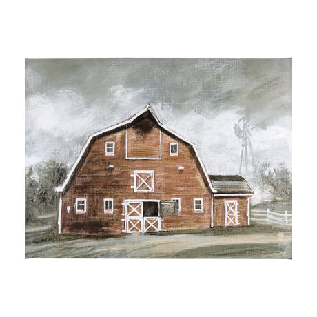 Old Barn IV by Mercana Studio a Hand Embellished Textured Canvas by Mercana at Eve Furniture