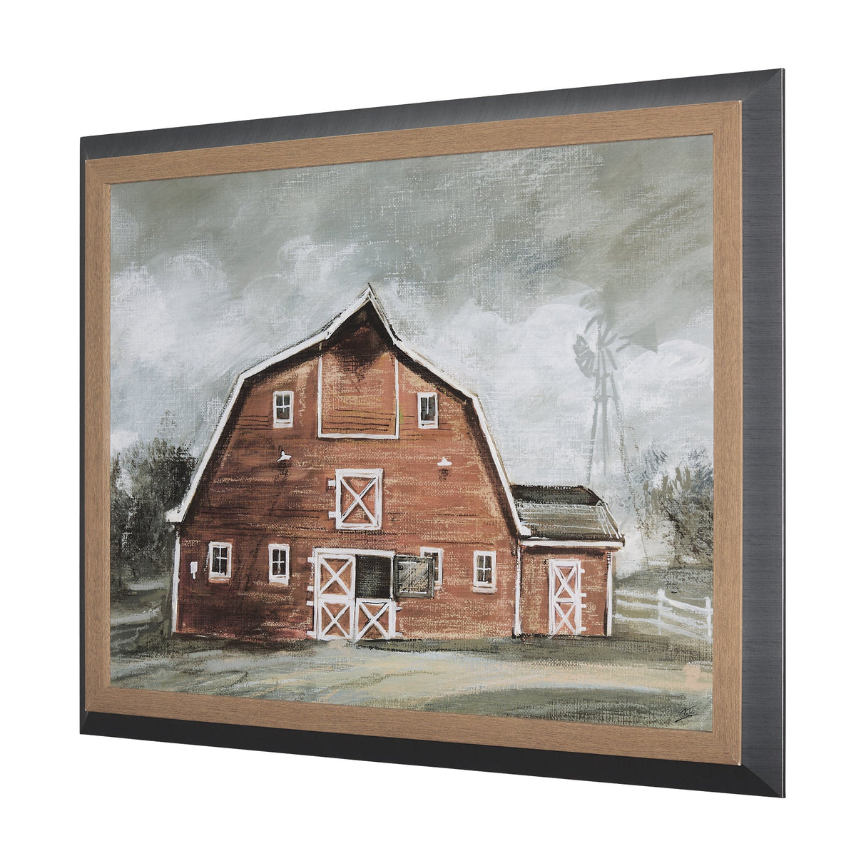 Old Barn IV by Mercana Studio a Hand Embellished Textured Framed Art Print by Mercana at Eve Furniture
