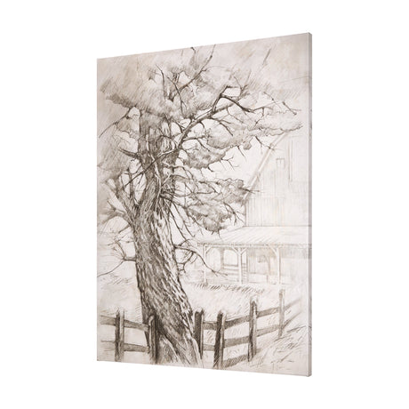 Old West Collection I ( Farm view) by Mercana Studio a Hand Embellished Textured Canvas by Mercana at Eve Furniture
