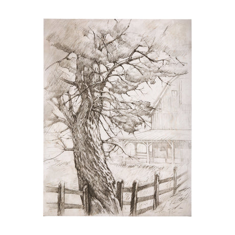 Old West Collection I ( Farm view) by Mercana Studio a Hand Embellished Textured Canvas by Mercana at Eve Furniture