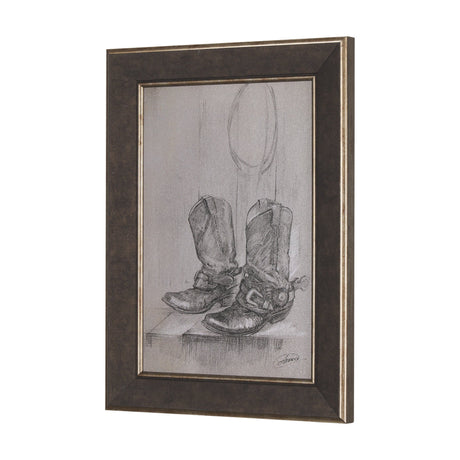 Old West Collection I ( Farm view) by Mercana Studio a Hand Embellished Textured Framed Art Print by Mercana at Eve Furniture